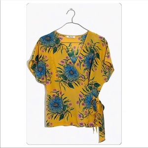 Madewell Silk Kimono Wrap Blouse NWT Medium